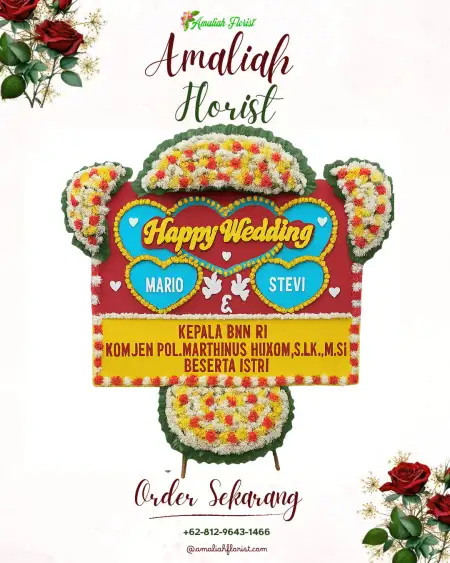 Papan Bunga Pernikahan Bojongindah
